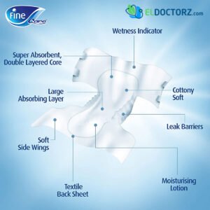 بامبرز كبار السن فاين كير لارج fine care dermapro adult diapers large