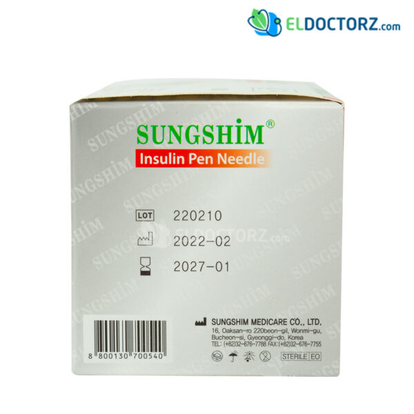 Sungshim insulin pen needles for injection pain relief