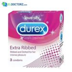 Durex Extra Ribbed Condom – 3 Pieces