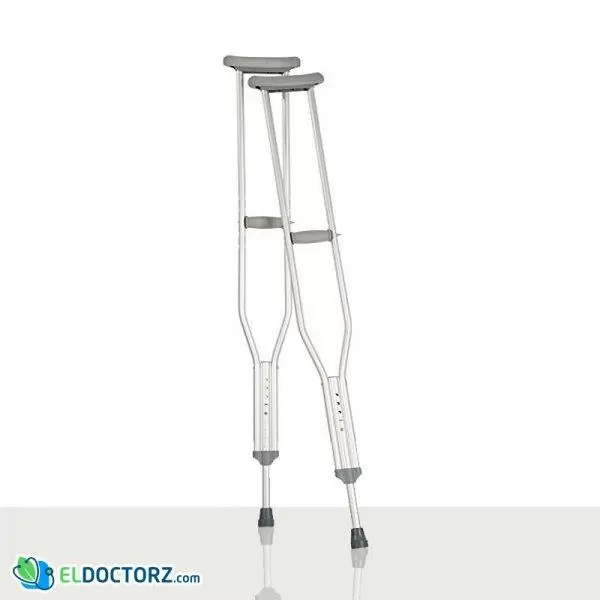 عكاز تحت الإبط ألومنيوم مستورد | Push Button Aluminium Crutches