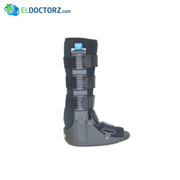 Long air walker for the ankle and foot immobilization and support